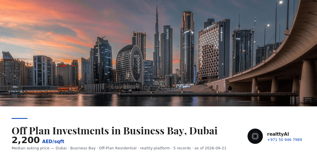 Business Bay Off-Plan Property: Prices and Rental Yields